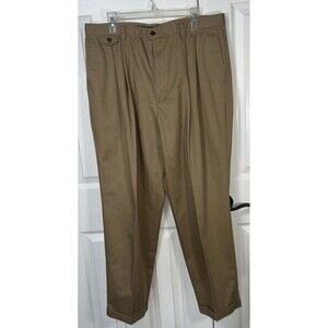 Dockers Beige Khaki Mens Size 36x29 Pleated Twill Chino